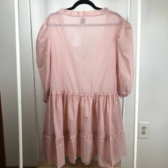 NWT MISA LOS ANGELES Maya Pinstripe Woven Shift Dress M